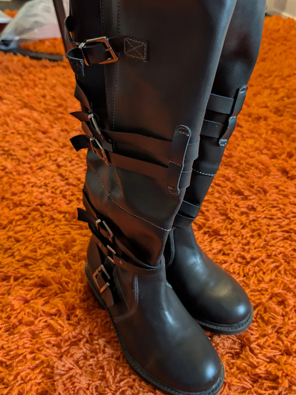 Torrid Black Over-the-Knee Buckle Boots